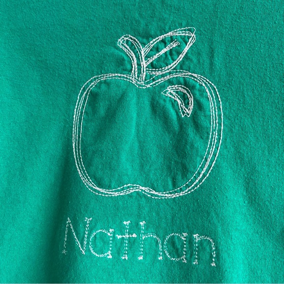 Nathan embroidered short sleeve green apple tee - Picture 3 of 5